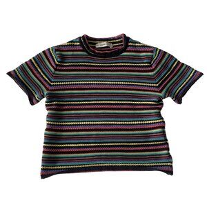 Zara Knit Crochet Crop Top T-Shirt